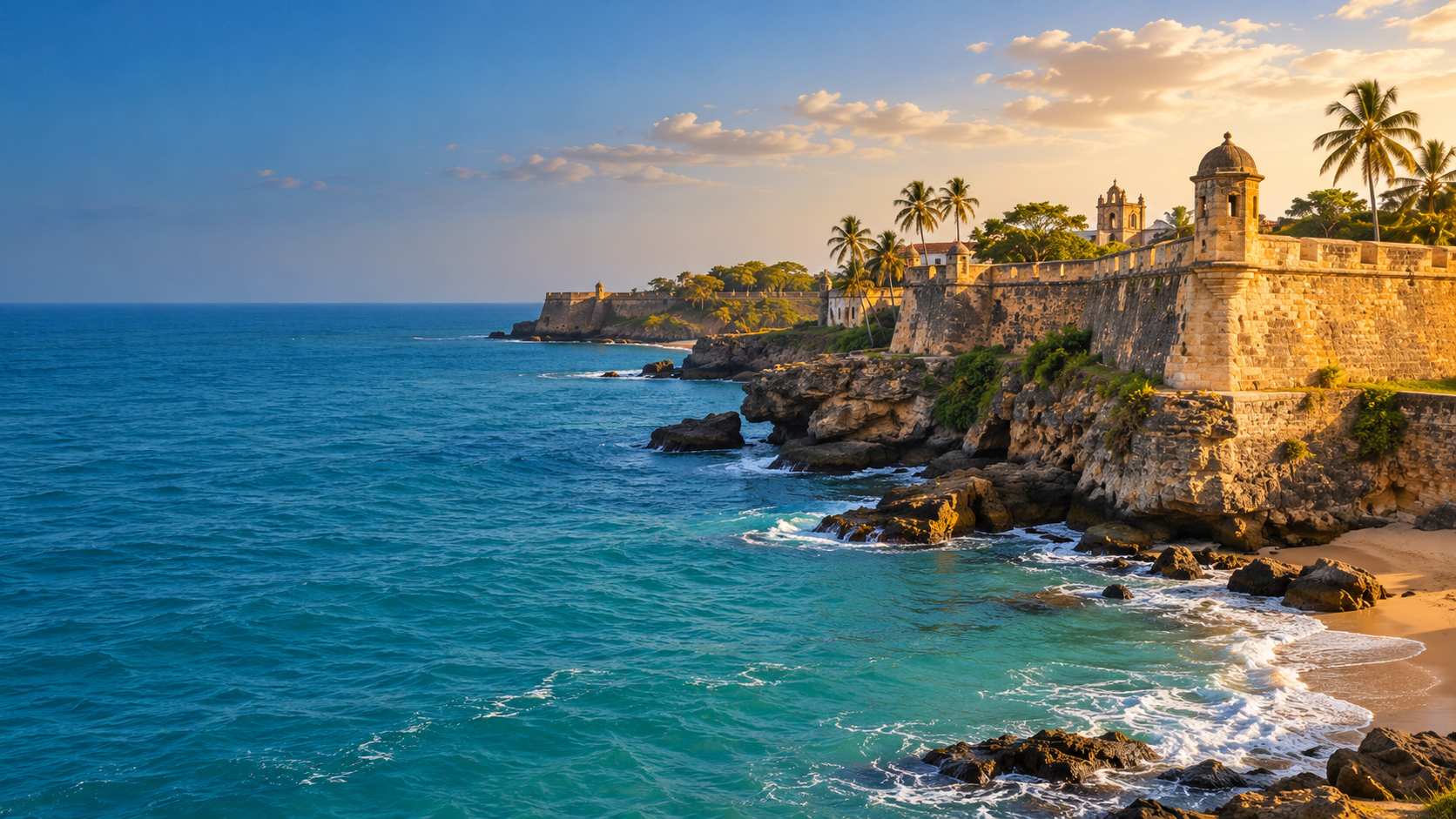 Diu Fort above the Arabian Sea